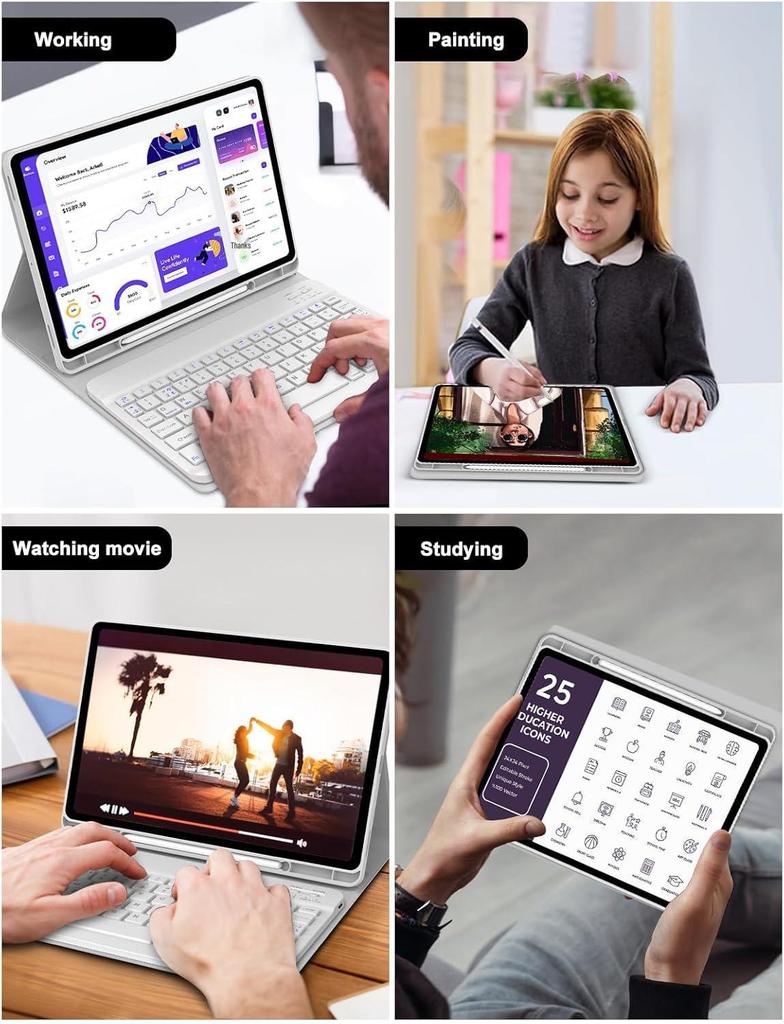 Samsung Galaxy TabS11 14,6" Schutzhülle mit externer Bluetooth-Tastatur