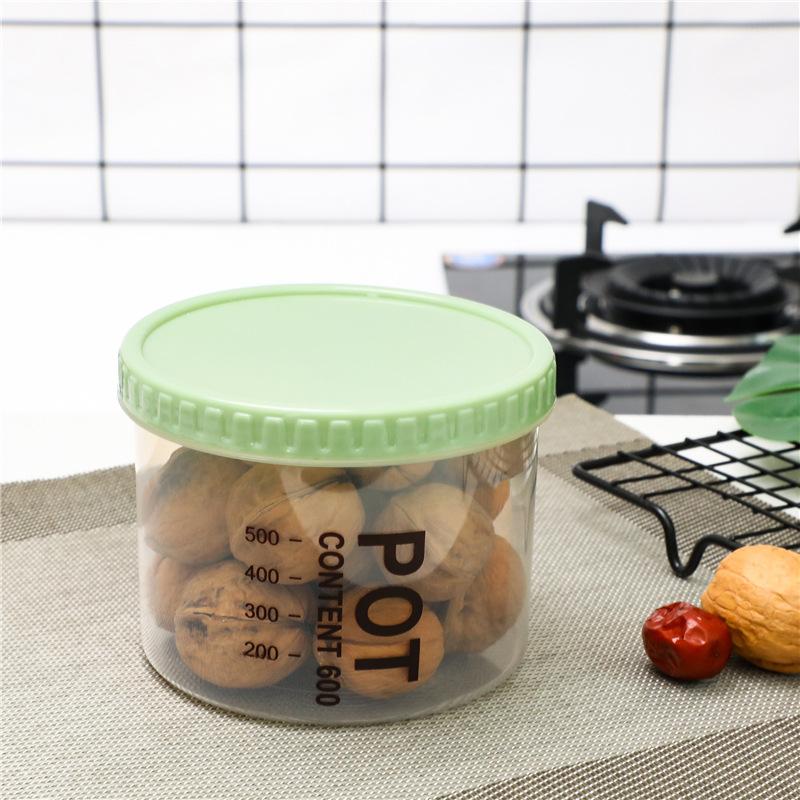 Küche Transparent Snack Aufbewahrungsbox Aufbewahrung Mehrkornbehälter Kunststoff Mehrkorn-Aufbewahrungsbehälter Lebensmittelversiegelter Behälter