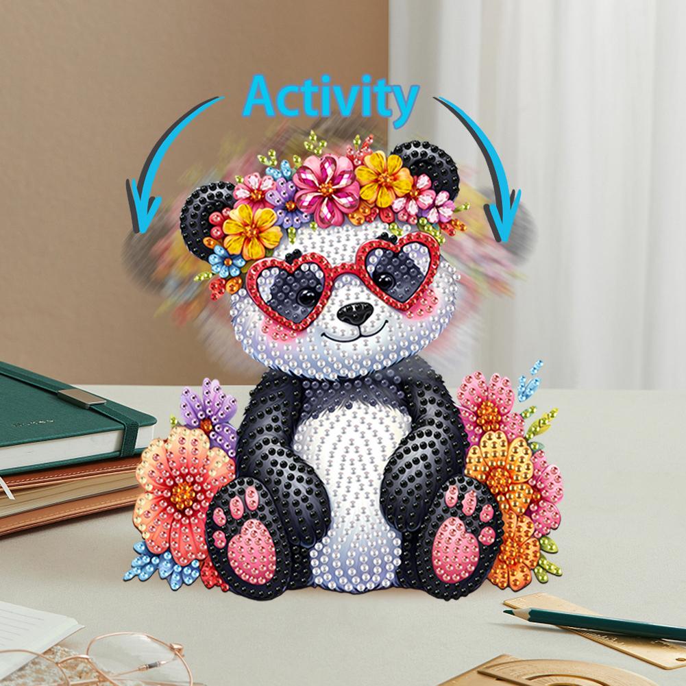 2D/Flat DIY Diamond Painting Kit Desktop Diamond Art Kits Acrylic Shaking Head Ornament 5D DIY Diamond Art Tabletop Decorations