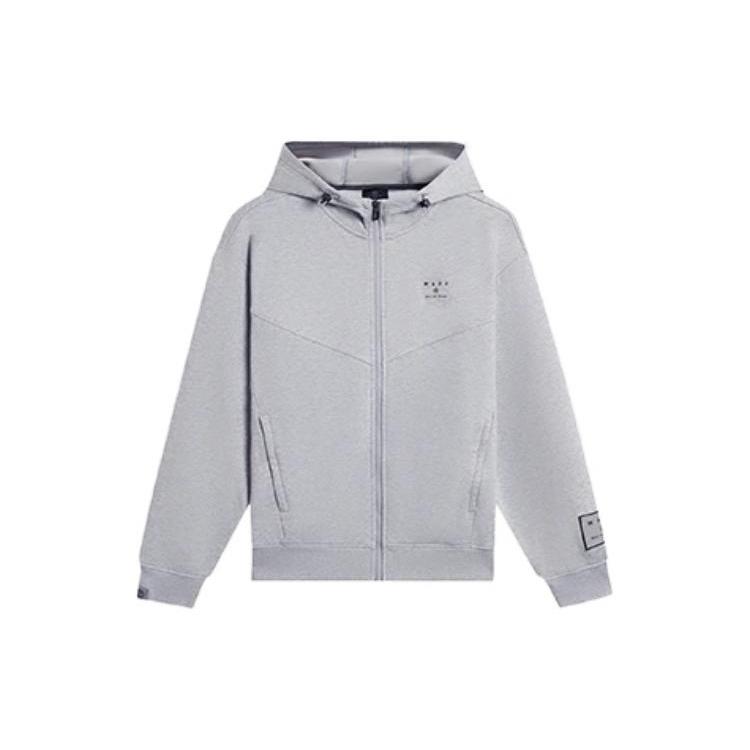 Свитшоты Li Ning Мужские Серые С Капюшоном Умеренные Кардиганы AWDSC45-3 M