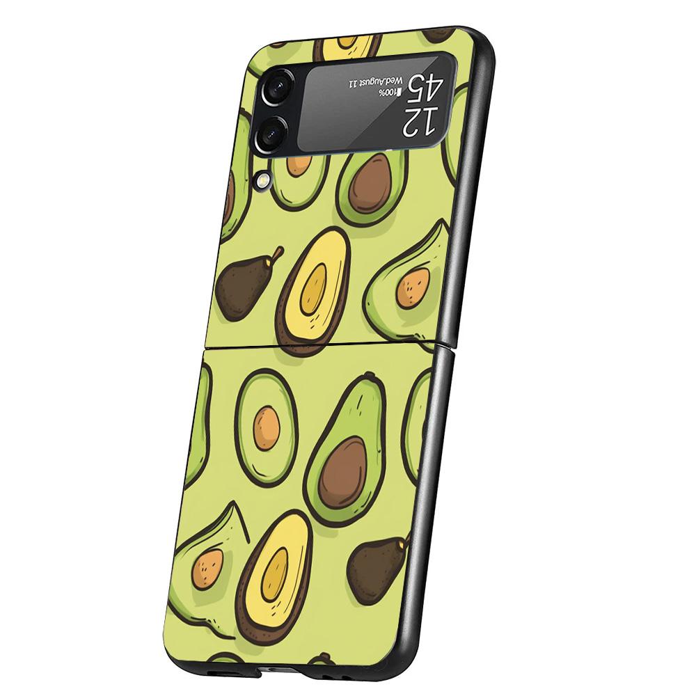 

Cartoon Fruit Avocado Case Phone Cover for Samsung Galaxy Z Flip 7 6 5 4 3 5G ZFlip7 ZFlip6 ZFlip5 ZFlip4 ZFlip3 Black Fundas Ga Samsung Z Flip
