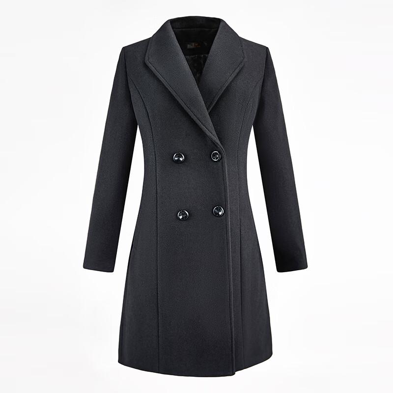 TLLOMAN Women's Elegant Padded Wool Blend Coat