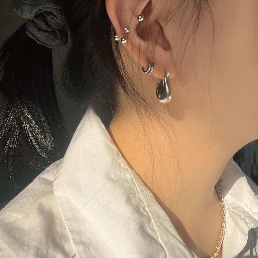My Omelet Tulip Silver One-Touch Earrings