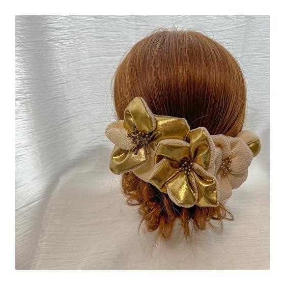 Chirimen Fabric Hair Ornaments for Coming-of-Age Ceremony, Tsumami Zaiku, Bridal, Tamakanzashi, Japanese Attire, Graduation, Wedding, Head Dress,