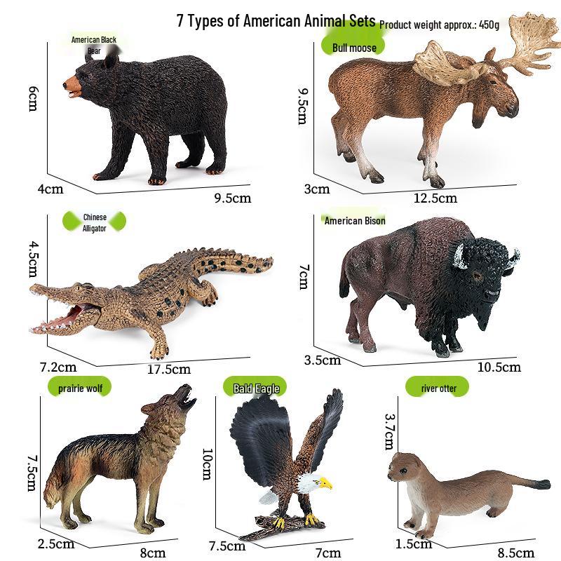 Wild Animal Figurine Set: Jaguar, Cheetah, African Leopard for Kids