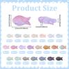 1set 110pcs 22 colors Transparent Glass Beads Fish Mixed color 15x8x5mm Hole: 1mm 5pcs/color