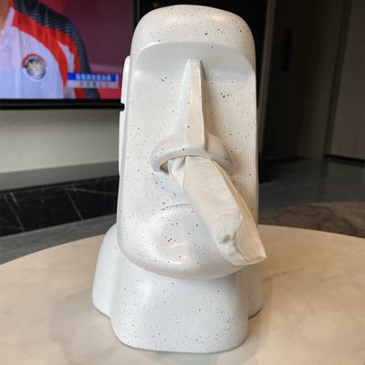 Pudełko na chusteczki na Wielkanocną Wyspę Moai Salon Zabawny schowek na nozdrza Pudełko na stół Karton Dekoracja na Halloween Aranżacja baru