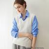 Pure Cashmere V-Neck Cable Knit Vest for Autumn & Winter