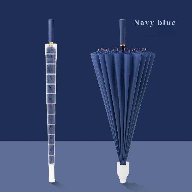 24 Bone Waterproof Long Handle Automatic Large Double People Umbrella Car Special Reinforced Strong Storm-resistant Umbrella