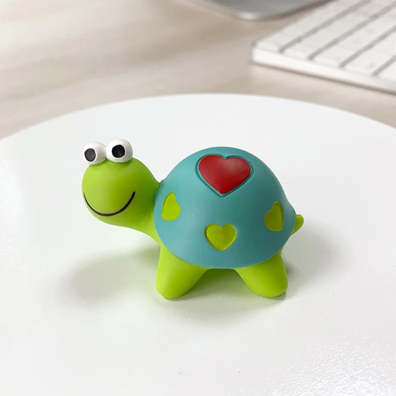 1/4Pcs Car Turtle Ornament Car Dashboard Rearview Mirror Cartoon Resin Animal Ornaments Mini Turtle Diy Decoration Accessories