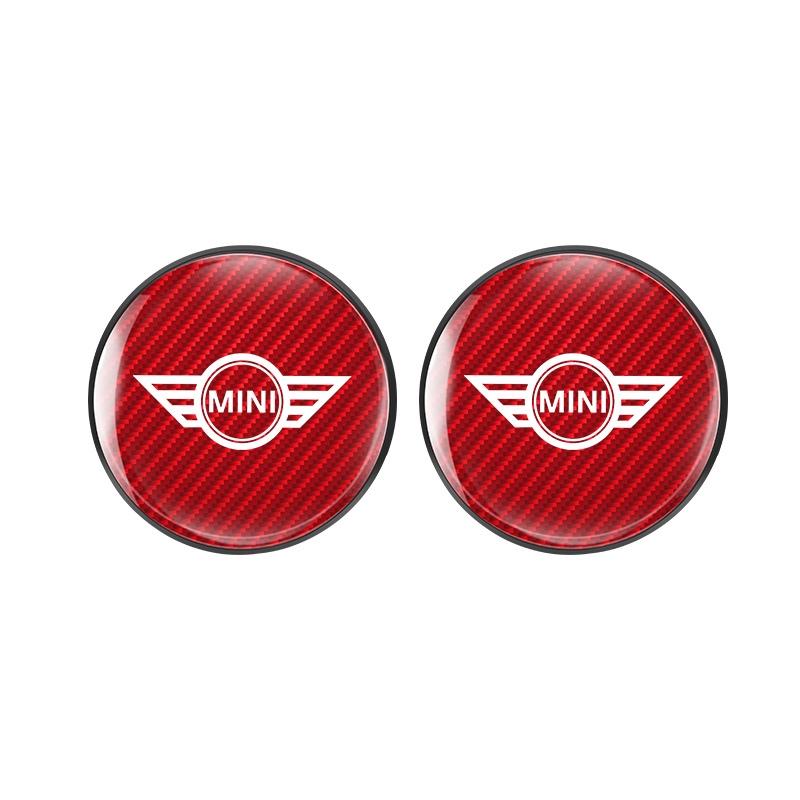 Carbon Fiber Texture Car Anti-Slip Water Cup Pads Auto Coasters Mats For BMW Mini Cooper R50 R53 R55 R56 R60 R61 F54 F55 F56 F60
