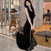 Blue suspender dress children's summer new French feeling seaside vacation sleeveless vest long dress