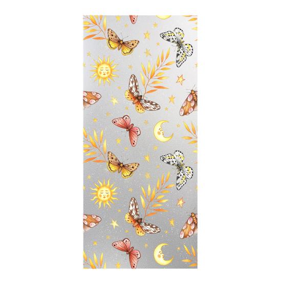 Window Privacy Film Static Window Clings Decorative Plants Butterflies Non-Adhesive Sticker Sun Blocking