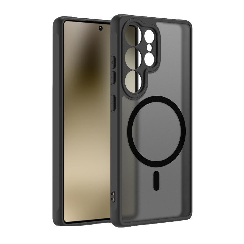Applicable to Samsung Galaxy S25Ultra Skin Sensing Magnetic Mobile Phone Case S25EDGE Wireless Charging Matte Translucent