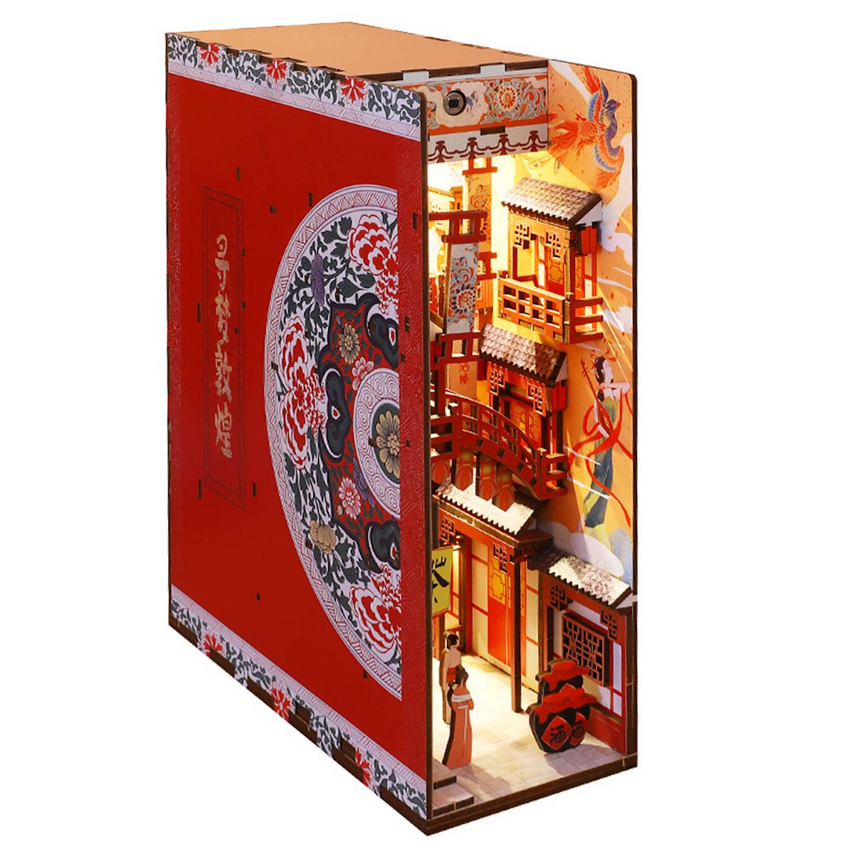 

Сделай сам Деревянный Книжный Уголок 3D Пазл Миниатюрный Набор Кукольного Домика С Сенсорной Подсветкой Мир Книжная Полка Сборка Книжная Закладка Вечный Книжный Магазин 2025