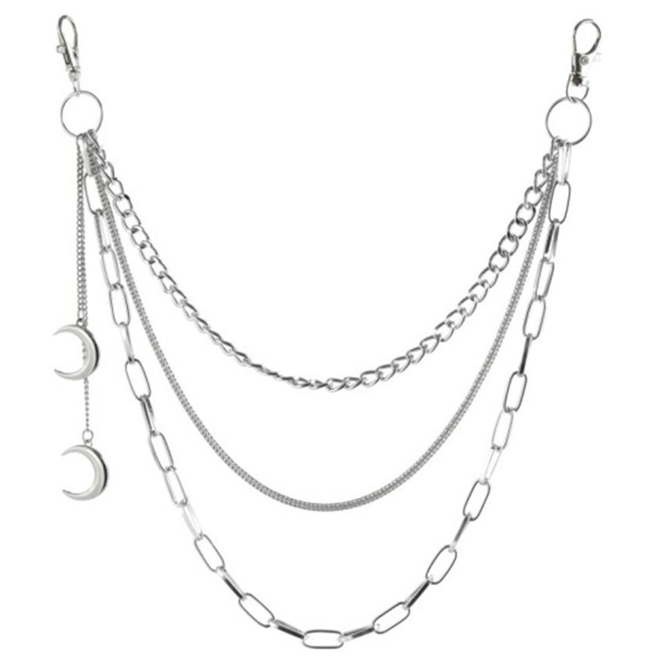 European and American Jewelry Punk Crescent Geometric Chain Trouser Chain Hip Hop Cool Versatile Waist Chain