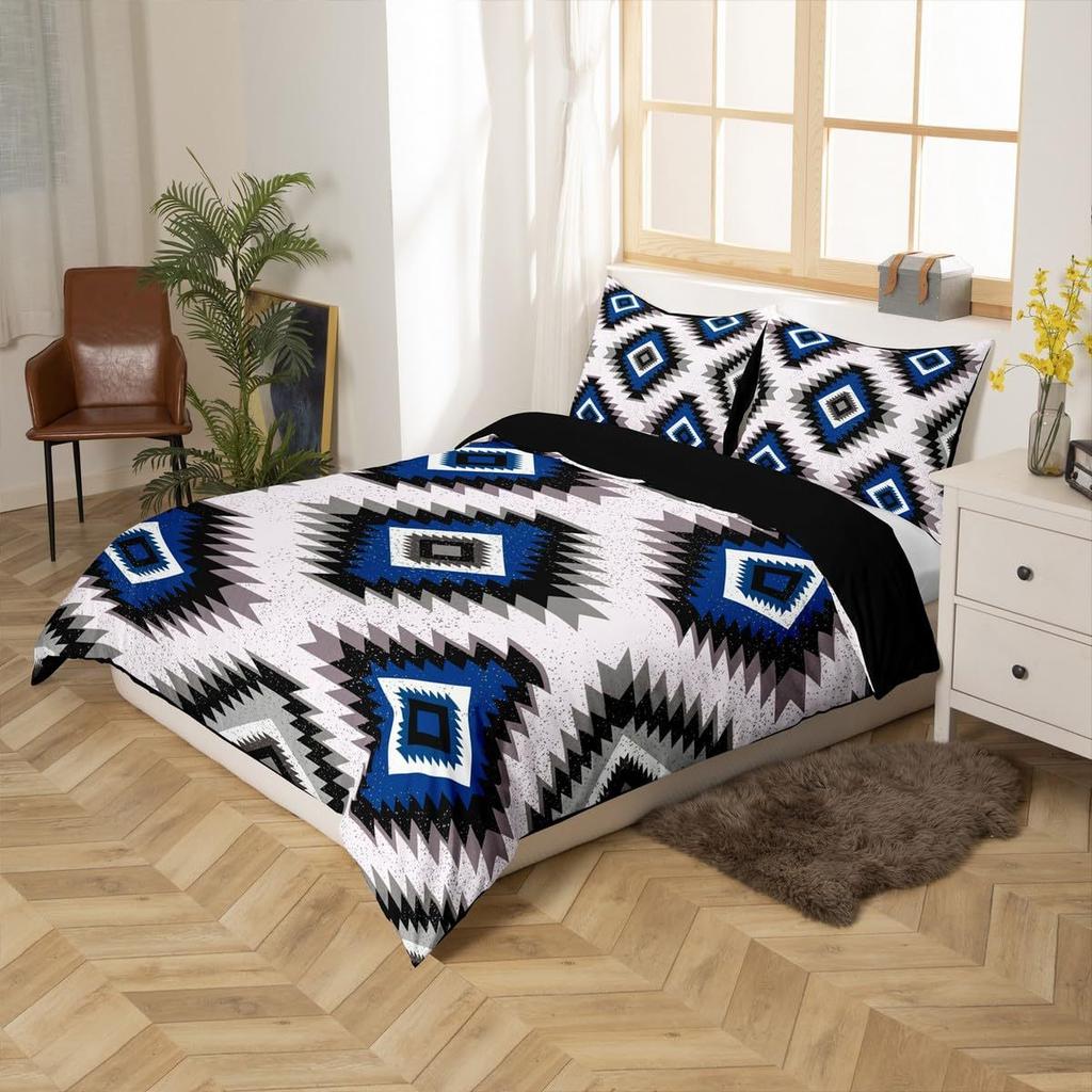 Geometric Pattern Down Comforter Set Bedding Set 3-piece Duvet Cover Set