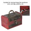 Vintage Square Jewelry Storage Box Handmade Wooden Decorative Display Case