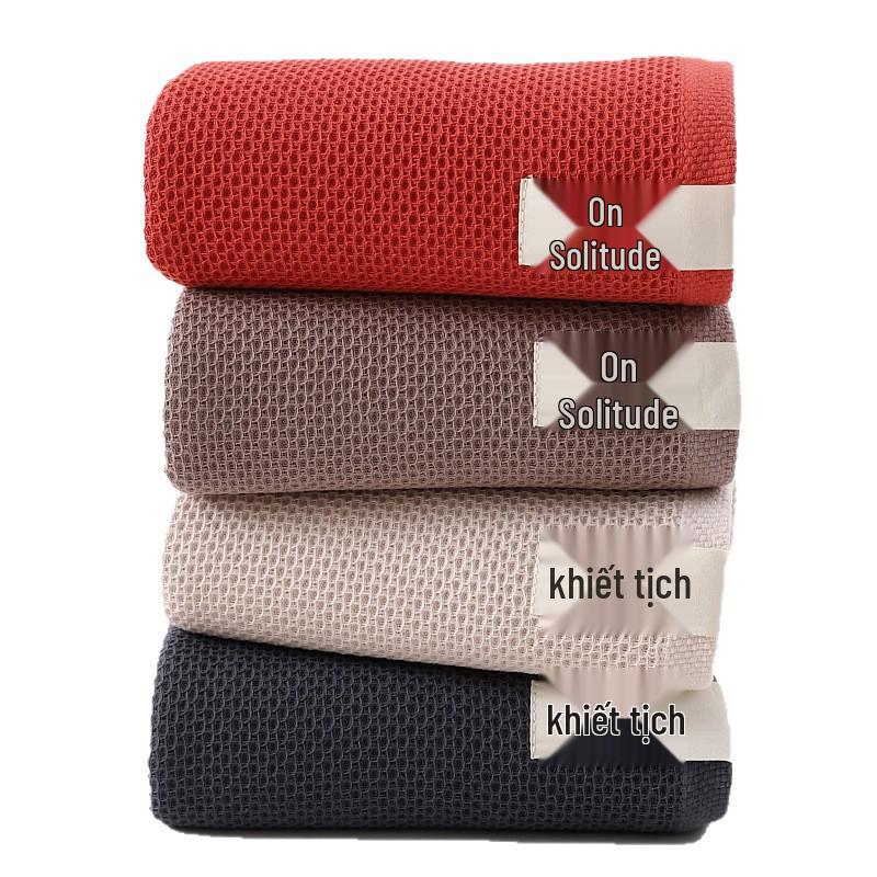 Japanese Style Soft Honeycomb Cotton Waffle Beach Towel, Absorbent & Thickened, Large Size for Bath