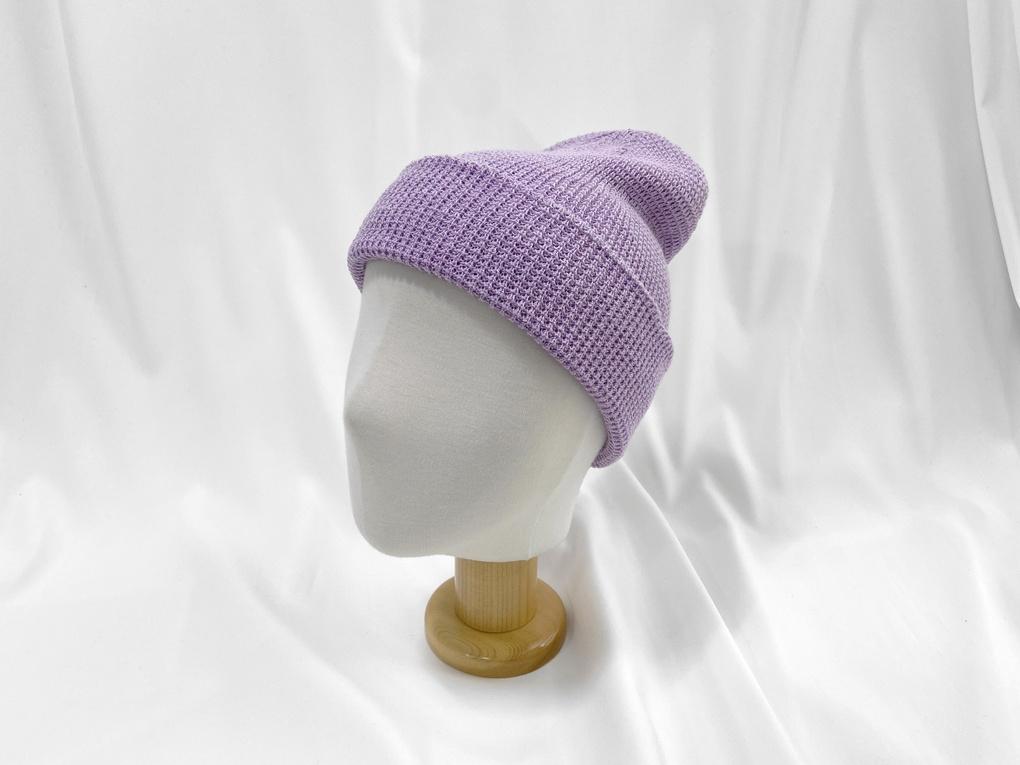 Damen- und Herren Leinen Waffel Beanie Herbst Winter Einfache Mütze