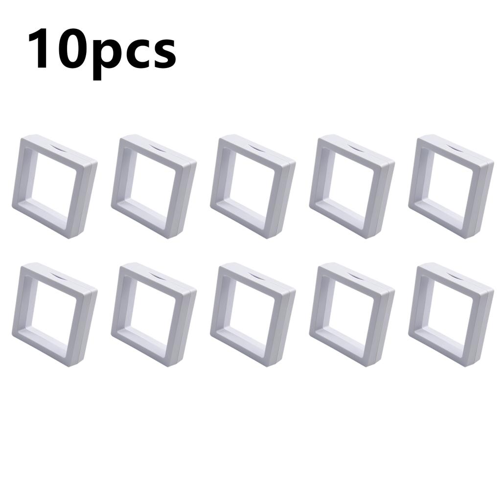 Storage Supplies Coin Display Holder 10pcs 3D Floating Display Holder 3D Floating Effect 70*70mm Coin Frame Penny