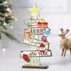 Wood Christmas Tree Decoration Wooden Christmas Tabletop Decor Centerpiece Table Centerpiece Scene Accessories For Mantle