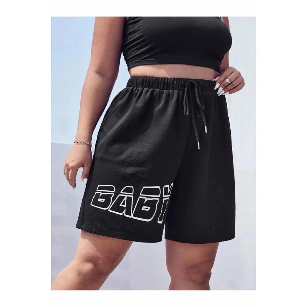 Bedruckte Kurze Damen-Shorts Schwarze Shorts Bedruckt