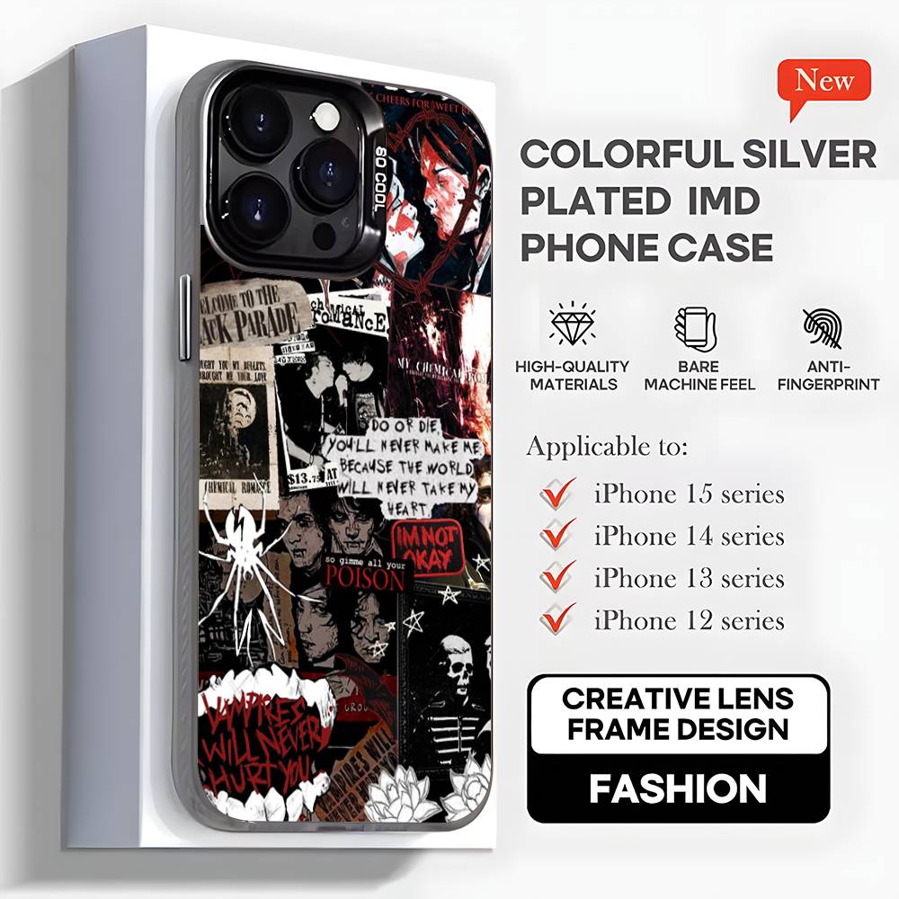 

My C-Chemical R-Romance Phone Case For iPhone 16,15,14,13,12,11,Mini,Pro,MAX,plus,Black Matte Shockproof Cover iPhone14