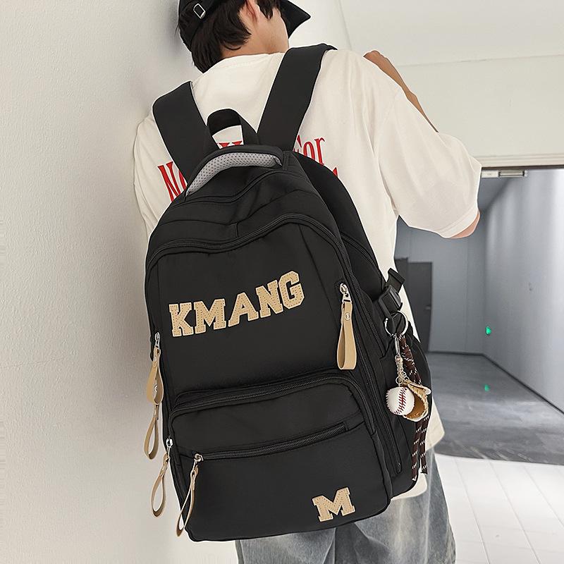Schoolbag Large Capacity Backpack Male and Female Students School Bag Junior High School High School College Students Computer Bag Trend Casual Wind