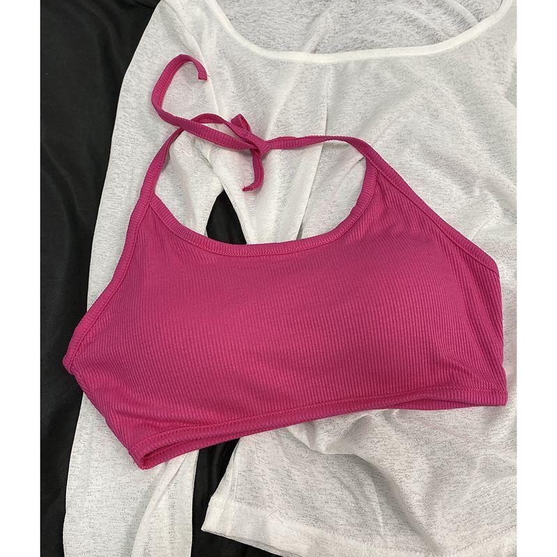 

Women s Autumn Set: Round Neck Long Sleeve Sun Top + Spicy Halter Camisole M [Suitable for 75-100 lbs]