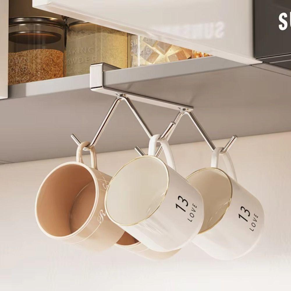 304 Stainless Steel Coffee Cup Holder Multifunctional Cup Hanging Storage  Kitchen Storage