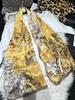 BYSIFA|New Khaki Yellow Silk Scarf Printed Winter Elegant Peony Design Long Scarves Shawls Fashion Brand Head Neck Scarves Capes