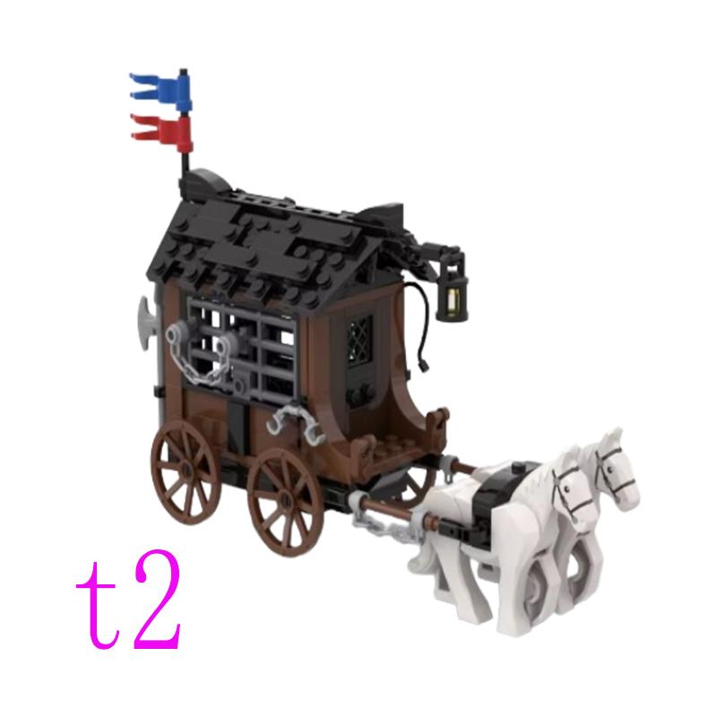 Spot small particle assembly building blocks MOC-117564 213pcs medieval carriage educational toy assembly model gift set ornamen
