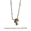 Mushroom Pendant Necklace Steel Spotted Tigers Eye Stone Delicate for Unique Style Enthusiasts and Matching Multi Styles