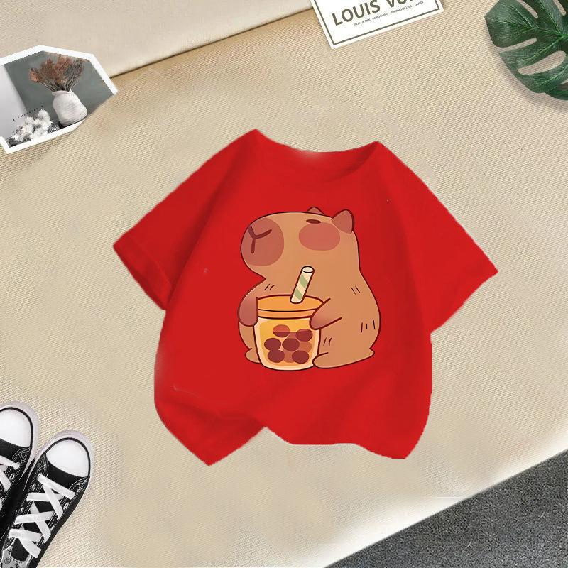 Kid T Shirt Cute Cat Printed Children T-shirt Kids 100% T-shirt Tops Tee Boys Girls Baby Tee 2-13Y