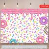 2D Donut Theme Baby Shower Party Backdrop Cloth