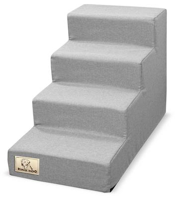 4-step Detachable Stairs, Anti-slip 60x40x30 Cm, Gray Linen