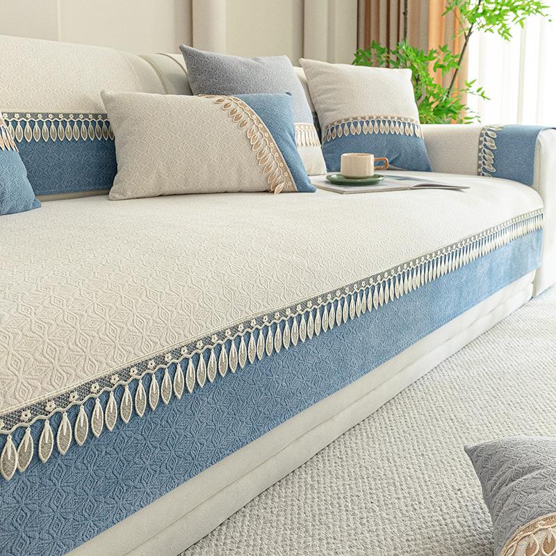 Simple Wind Chenille Sofa Cushion Universal In All Seasons  New Leather Sofa Cover Cloth Cover Non-Slip Cross-Border Special Supply