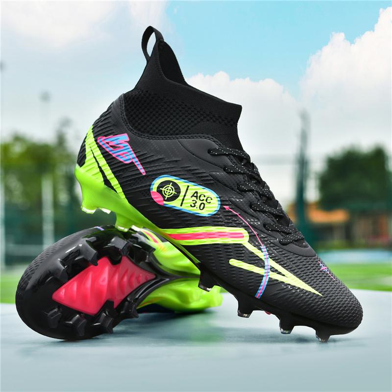 Stylish  Men's Soccer Boot Large Size 32-46 TF/FG Fast Soccer Sneakers Teenager Outdoor High Top Men Football Shoes Cleats