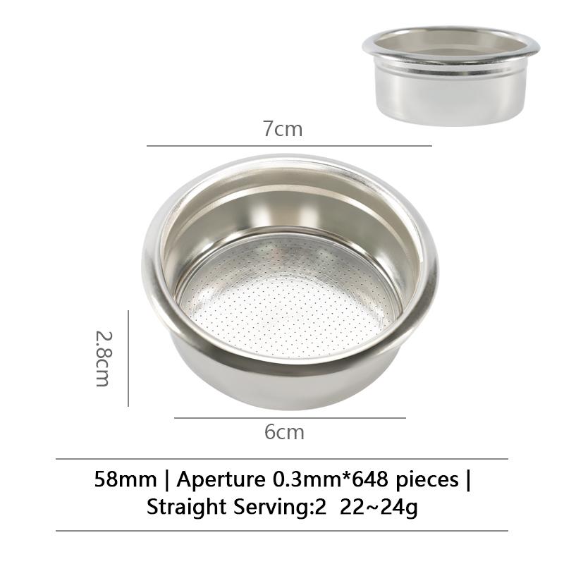 Coffee Filter Basket 51mm 54mm 58MM Stainless Steel Replacement For Bottomless Portafilter Powder Bowl Barista Espresso Tools