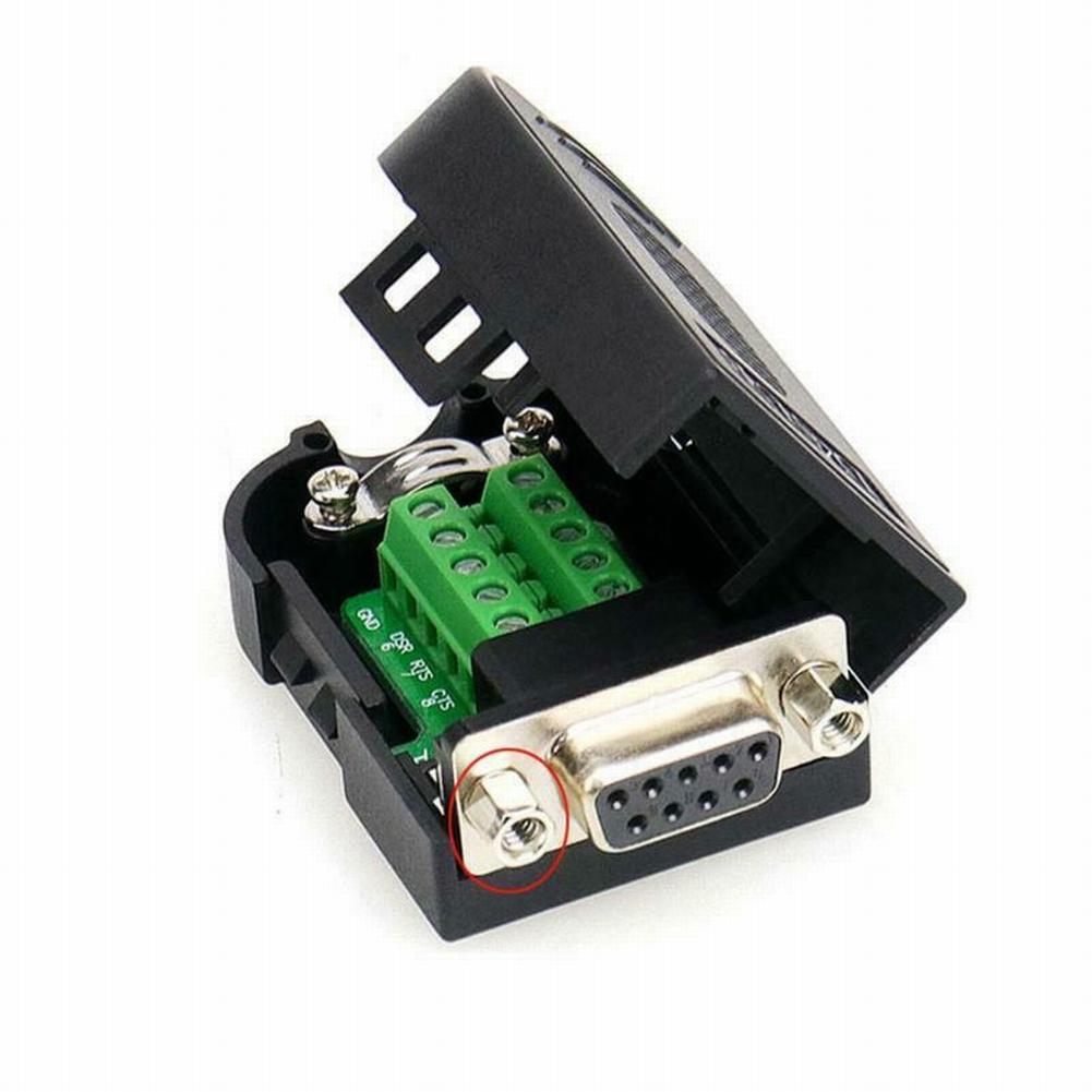 

Black Electrostatic Rubber Core 9pin DB9 Connector DSUB Serial Adapter Breakout Board with Recyclable PVC Shell
