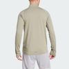 Adidas Gym+AEROREADY BRANDLOVE 1/4 ZIP SHIRT T Shirt Men's Olive Green IW5876