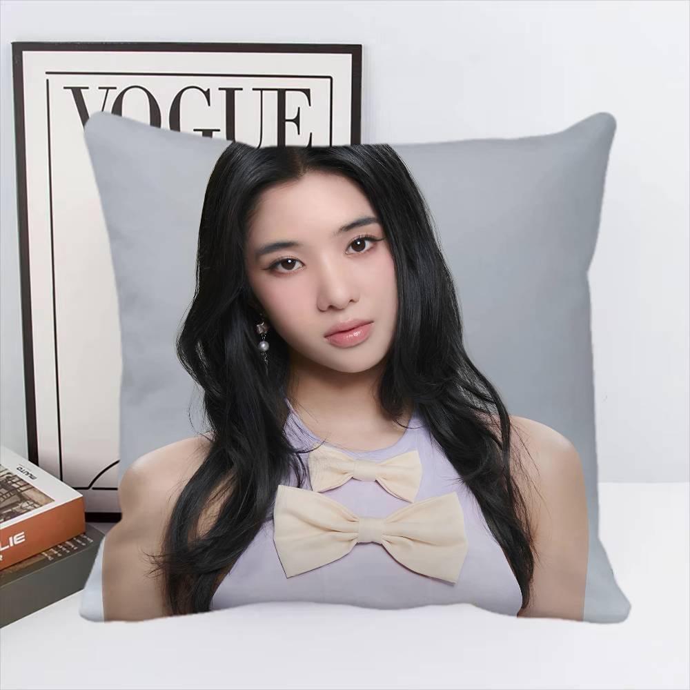 

KPOP SOPHIA K-KATSEYE Pillow Case Square Pillow Bedroom Sofa Leisure Comfort Cushion Home Decoration 16x16Inch