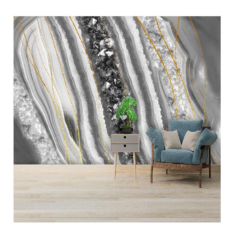 

Modern Wallpaper Light Luxury Abstract Marble Pattern Wall Paper Living Room TV Sofa Bedroom Wall Mural 200 cm(W) x 140 cm(H)