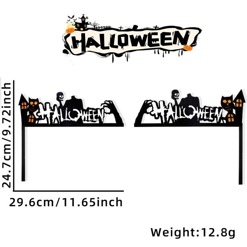 Halloween Door Frame Decoration,Bats,Pumpkins,Spider Webs,Door and Window Corner Stickers, Halloween Home Decoration