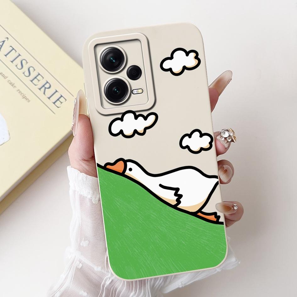 For Xiaomi Poco X5 5G Case Cover Lovely Panda Liquid Silicone Soft Back Cover For Poco X5 Pro Phone Case Coque PocoX5 X5Pro Capa
