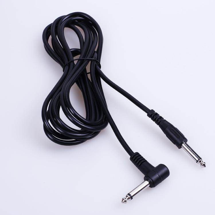 Silent Electric Guitar Cable, Black, 6m/3m, Angled Head, Noise Reduction Shielded, for Acoustic/Electric Guitar.