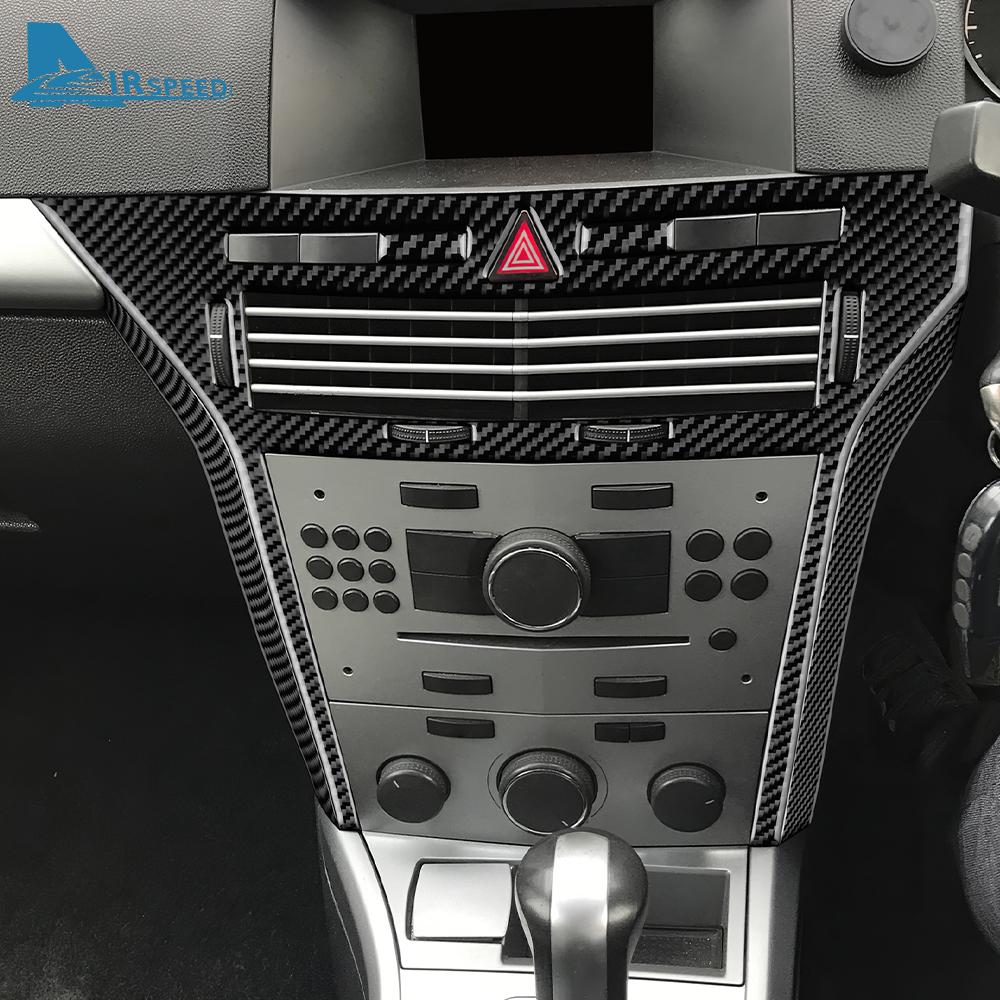 Echter Weicher Kohlefaser-Aufkleber für Vauxhall Opel Astra H MK5 2004 2005 2006 2007 2008 2009 2010 LHD RHD Auto Mittelkonsolenrahmen