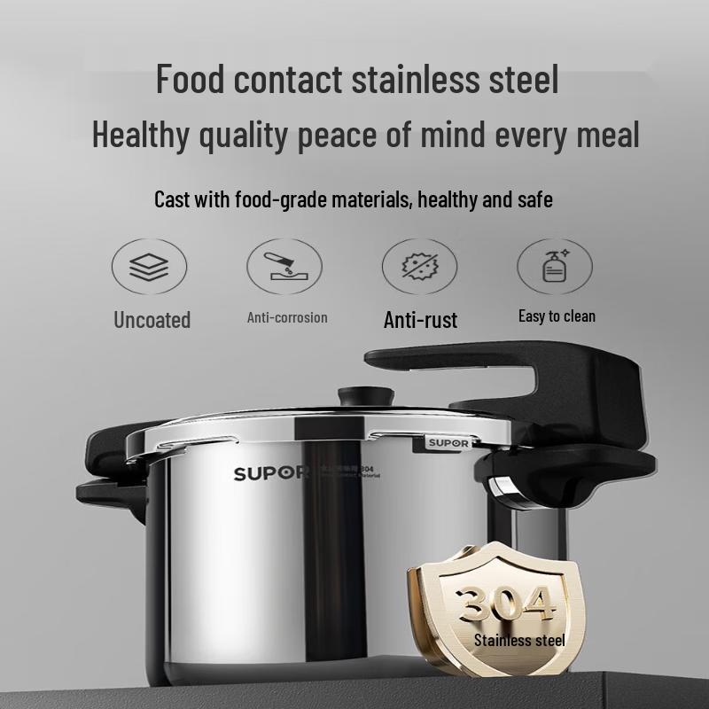 Supor 5L 304 Stainless Steel Pressure Cooker
