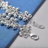 925 Sterling Silver Frosted Matte Grape Beads Chain Bracelet Jewelry